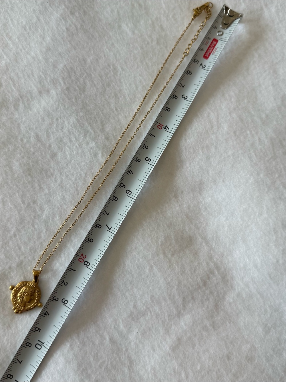 NWT Louise Carter Rome Pendant Necklace Waterproof 18K Gold PVD - Picture 5 of 8